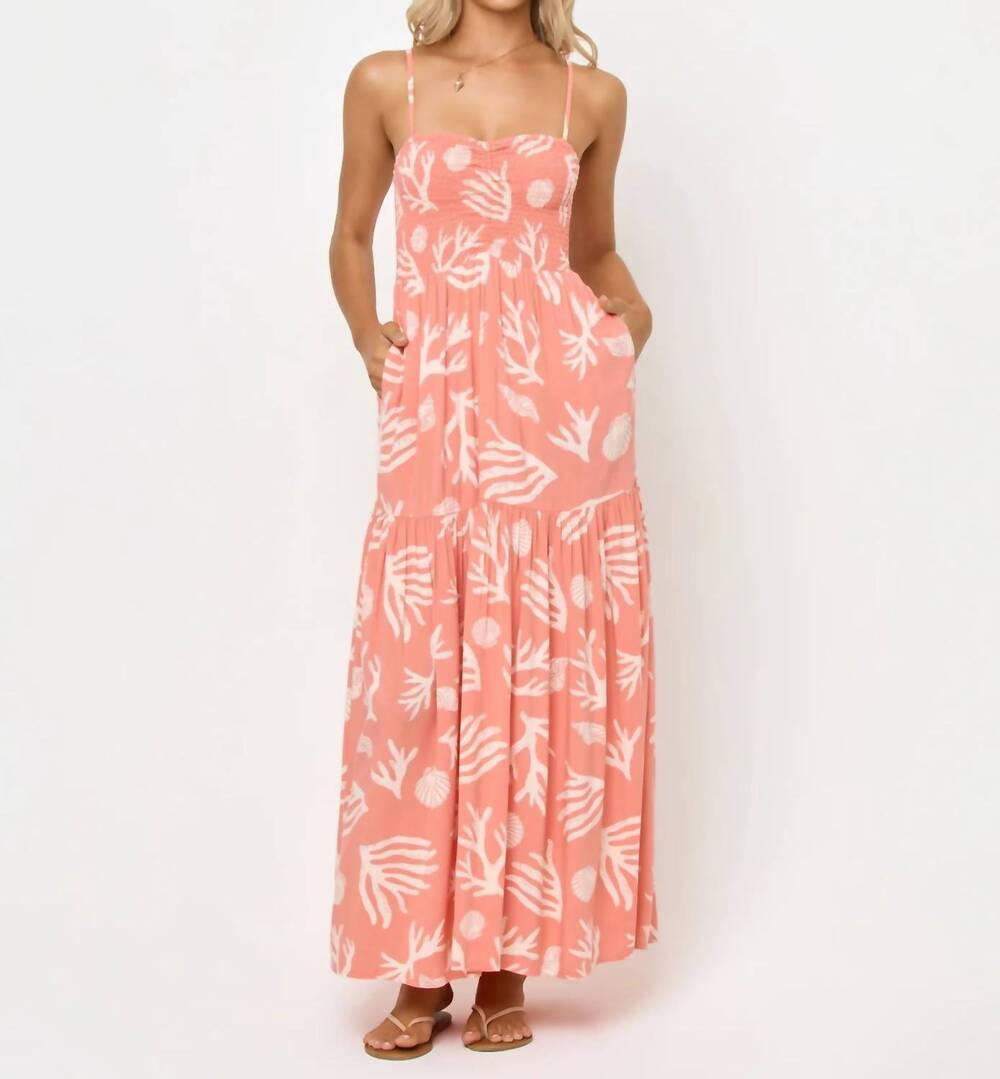 NEW L*SPACE mallorca maxi dress in shell or high water